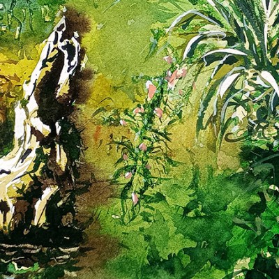 Tronco en el Jagüey: Tres Acuarelas y un&nbsp;Sentir